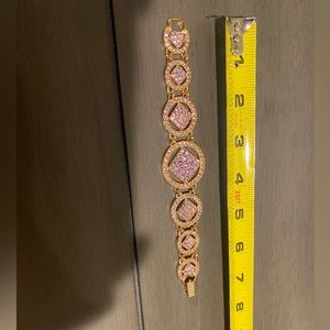 SWAROVSKI Purple CRYSTAL BRACELET Gold clasp